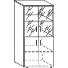 Шкаф низкий со стеклом